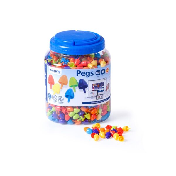 Pegs 15 mm (1.300 komada) – Bright Colors