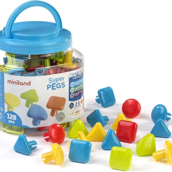 SuperPegs set – 128 komada, svijetle boje