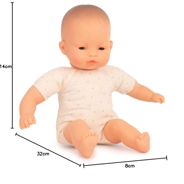 Azijska beba lutka s mekanim tijelom 32 cm