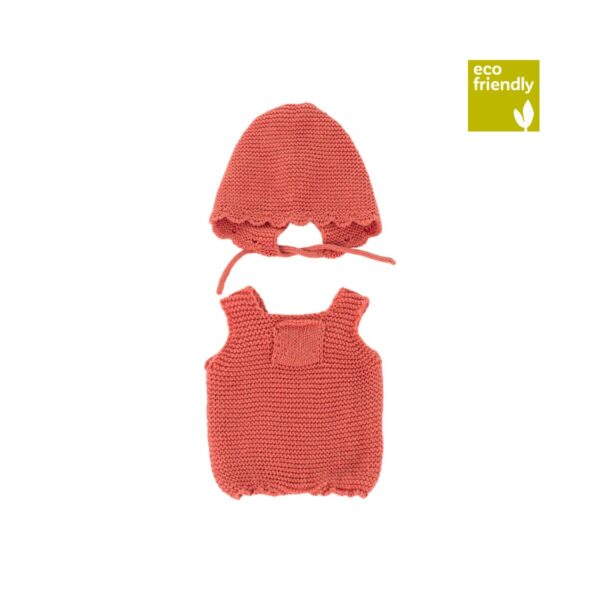 Pleteni set za lutke 32 cm – kombinezon i kapica