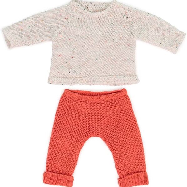 Pleteni set za lutke 38 cm – džemper i hlače