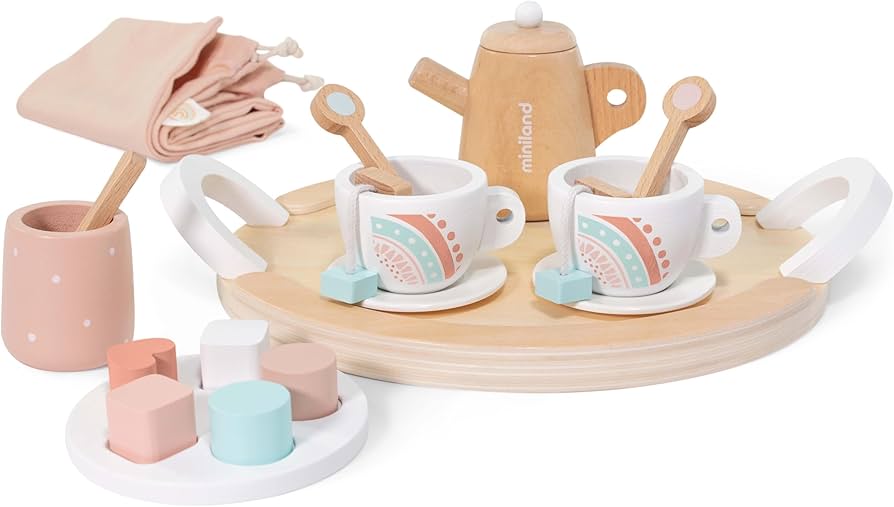 Drveni čajni set za lutke