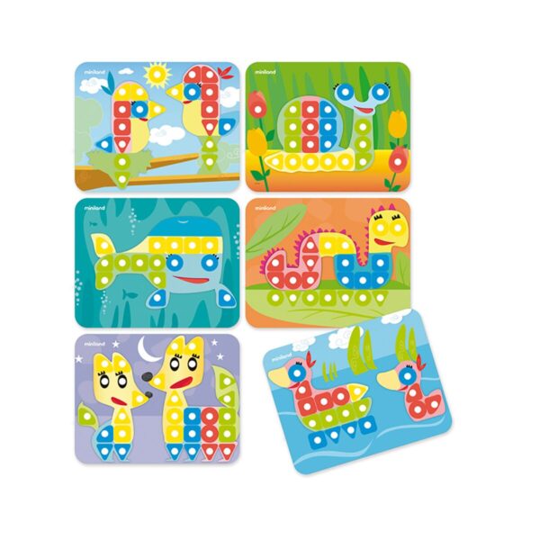 Superpegs: Paket od 6 uzoraka (životinje) jarkih boja